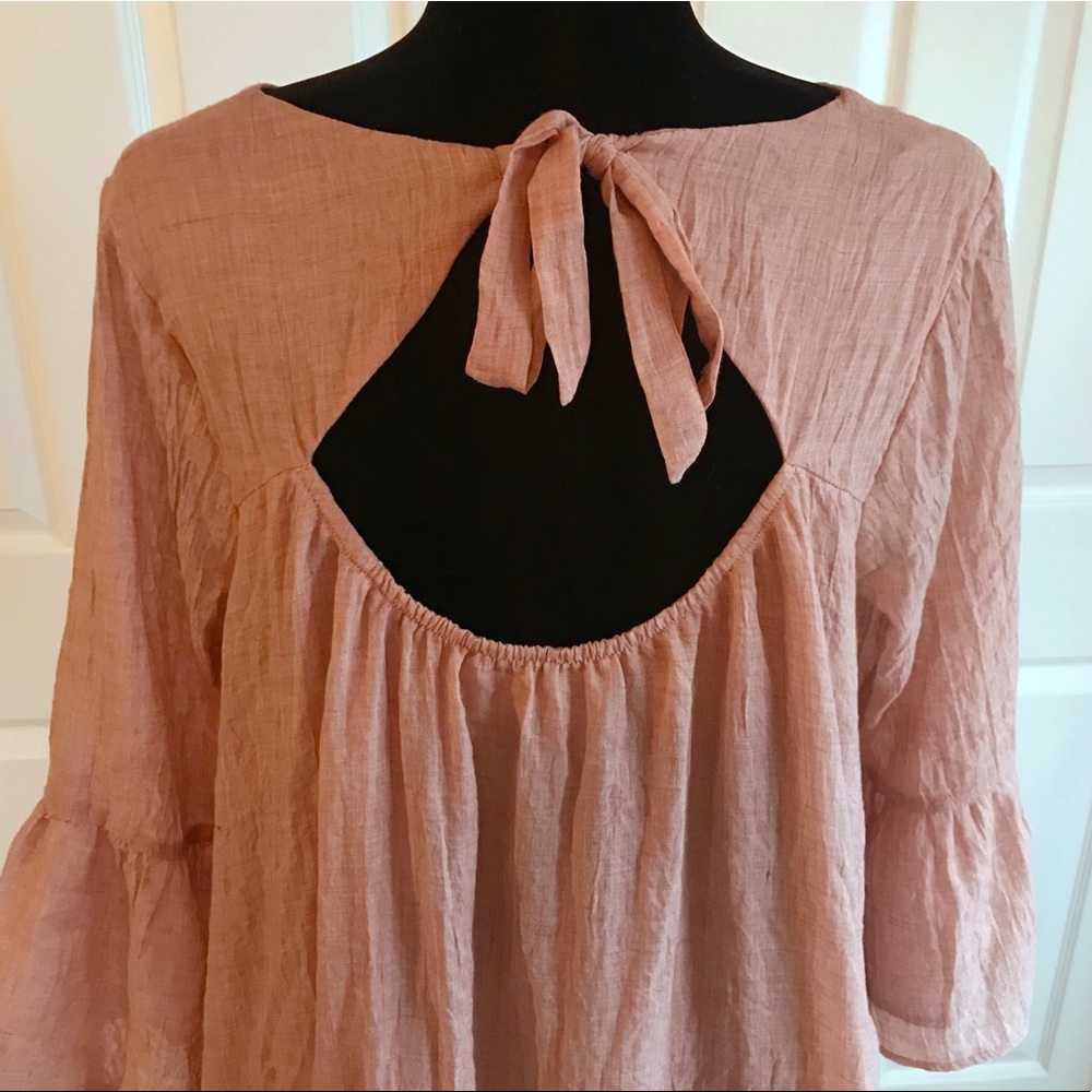 LAST 1! Crescent “Cindy” Babydoll Dress Dusty Rose - Picture 4 of 8